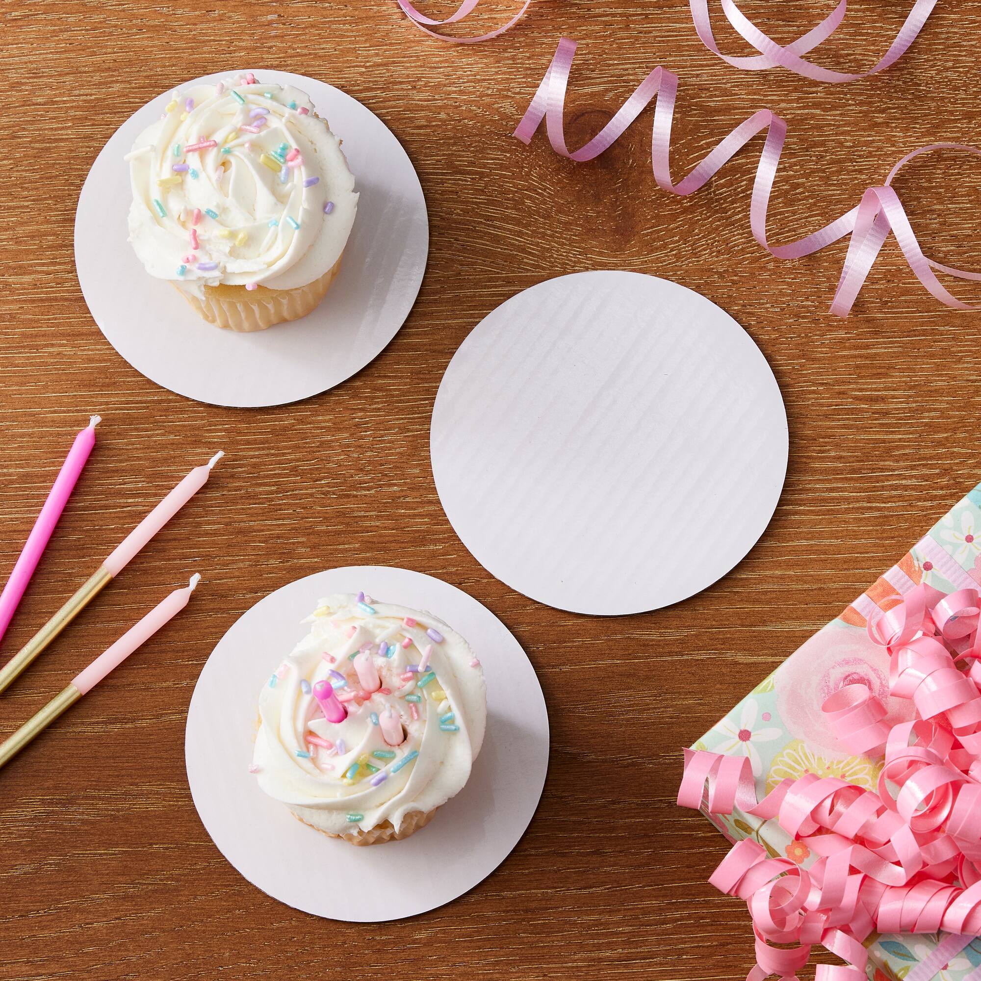 White Mini Round Cake Boards by Celebrate It®